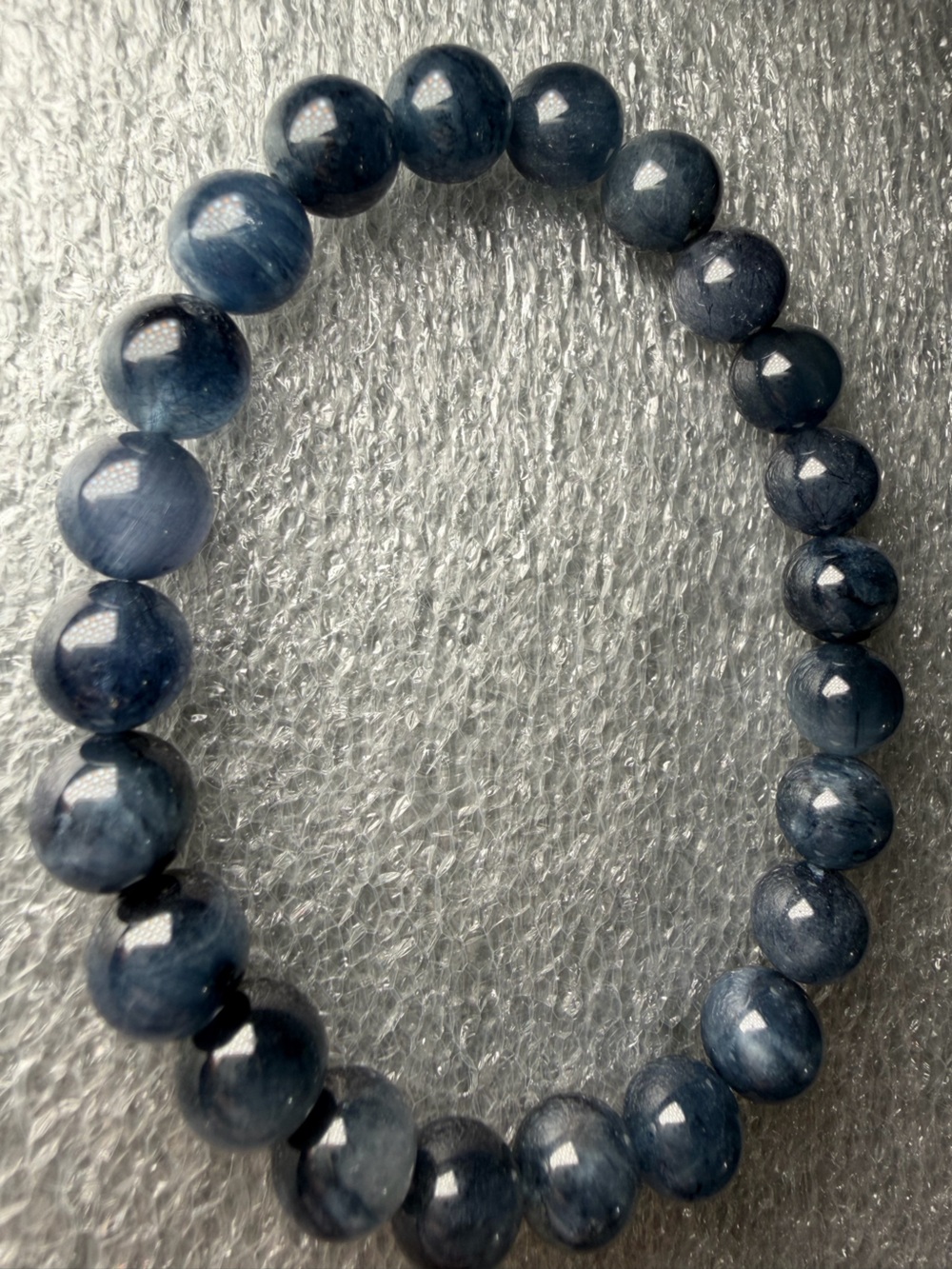 Beautiful 8MM High Quality Blue Phantom Quartz Natural Crystal Bracelet